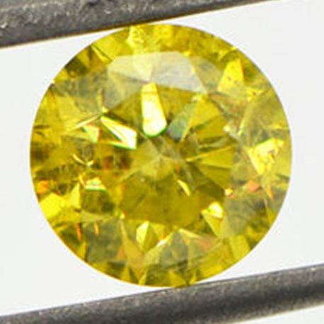 Loose Yellow Round Diamond 0.70 Carat SI3 