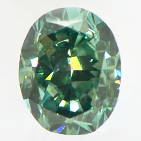 Oval Cut Diamond Fancy Green Blue 0.61 Carat SI2 IGI Certificate