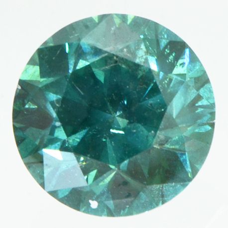 Round Diamond Green  Color 2.03 Carat SI1