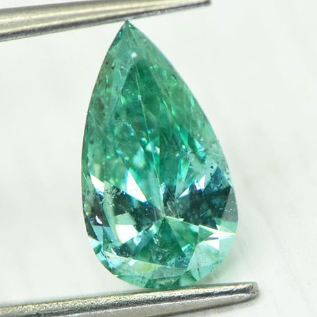 Pear Shaped Diamond Fancy Green Color 1.24 Carat SI1