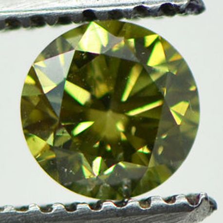 Loose Fancy Green Round Diamond 0.51 Carat VS2
