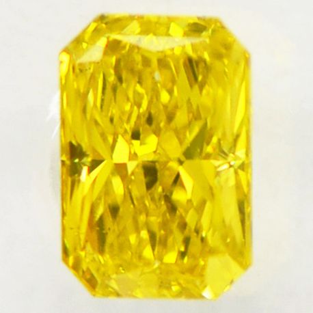 Radiant Cut Diamond Fancy Yellow Color VS2 0.72 Carat IGI Certificate