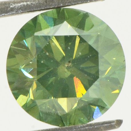 Round Cut Diamond Fancy Green Color 2.50 Carat SI1