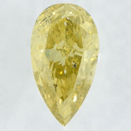 Pear Shape Diamond Fancy Yellow Brown 0.53 Carat SI1 IGI Certificate