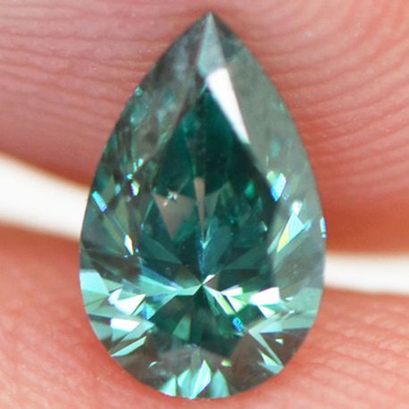 Loose Green Pear Shape Diamond 0.63 Carat VS2