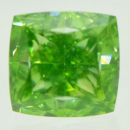 Cushion Shape Diamond Fancy Green 1.32 Carat VVS2