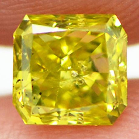 Loose Fancy Yellow Radiant Diamond SI1 0.84 Carat