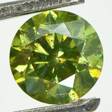 Fancy Green Round Diamond 0.81 Carat SI2