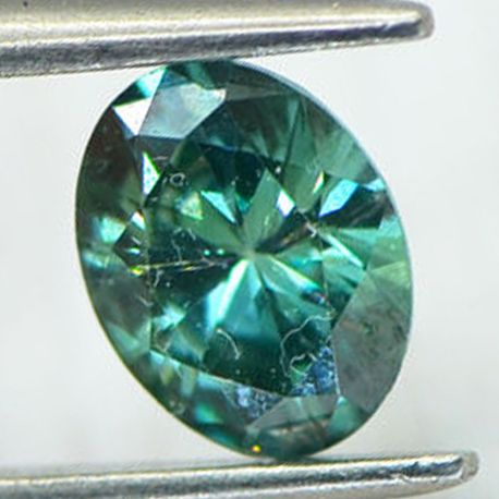 Fancy Green Oval Diamond 0.71 Carat VS2