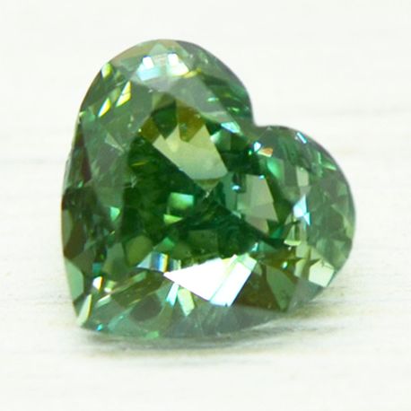 Heart Shape Diamond Fancy Green 1.01 Carat VS2 