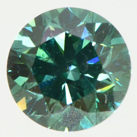 Fancy Green Round Cut Diamond 0.90 Carat VS1