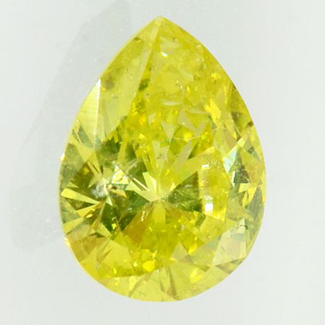 Pear Shape Diamond Fancy Yellow Color 1.00 Carat SI1