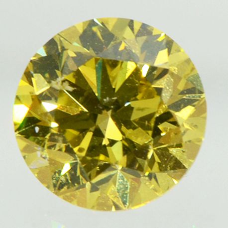 Round Shape Diamond Fancy Yellow Color 0.92 Carat VS2