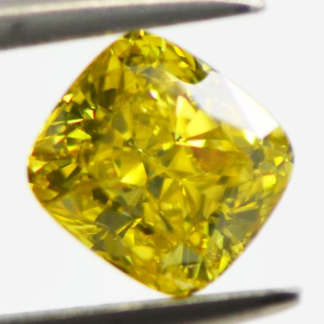 Cushion Shape Diamond Fancy Yellow Color 1.00 Carat SI1