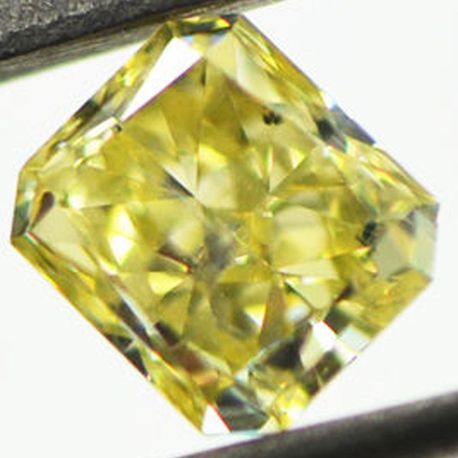 Fancy Yellow Radiant Diamond 0.91 Carat SI1