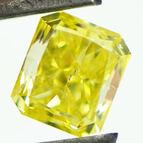Loose Radiant Diamond Fancy Yellow 0.94 Carat SI1
