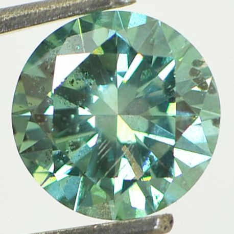 Round Diamond Fancy Green Color 2.01 Carat SI1