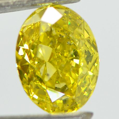 Oval Diamond Fancy Yellow Color 1.20 Carat SI2 IGI Certified