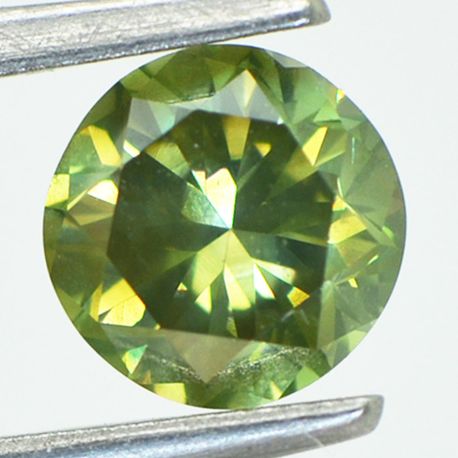 Round Shape Diamond Fancy Green Color Loose 1.30 Carat VS1