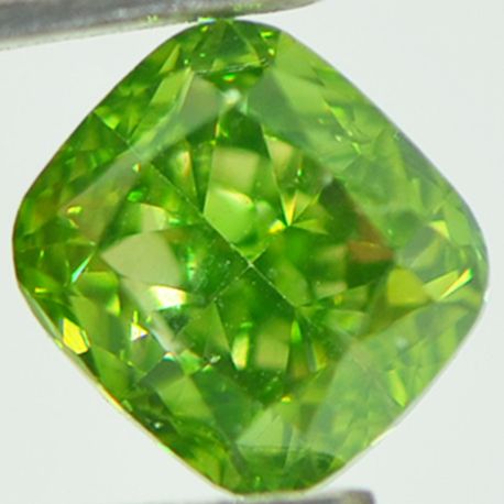 Cushion Shaped Diamond Fancy Green VS2 Certified 1.23 Carat