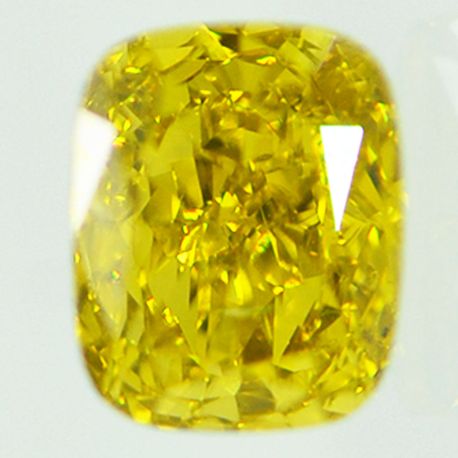 Cushion Shape Diamond Fancy Yellow 0.91 Carat SI2 IGI Certificate