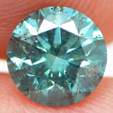 Round Shaped Diamond Fancy Turquoise SI2 1.17 Carat