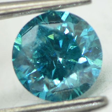 0.91 Carat Round Cut Fancy Green Color SI3 Loose Enhanced Diamond For Engagement Ring