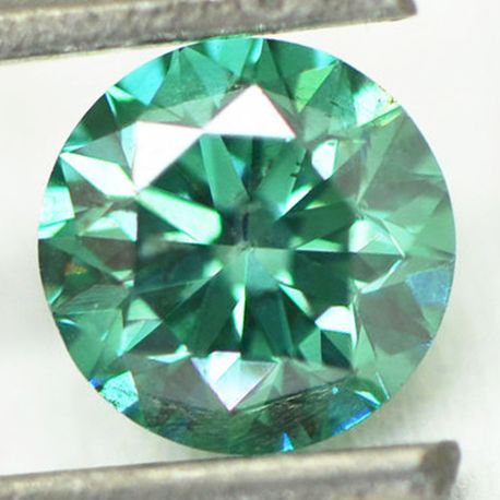 Loose Fancy Green Round Diamond 0.71 Carat VS2