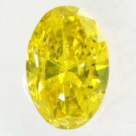 Oval Shape Diamond Fancy Yellow 1.00 Carat SI2 IGI Certified