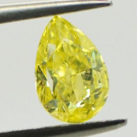 Fancy Yellow Pear Shape Diamond Certified 1.00 Carat SI1