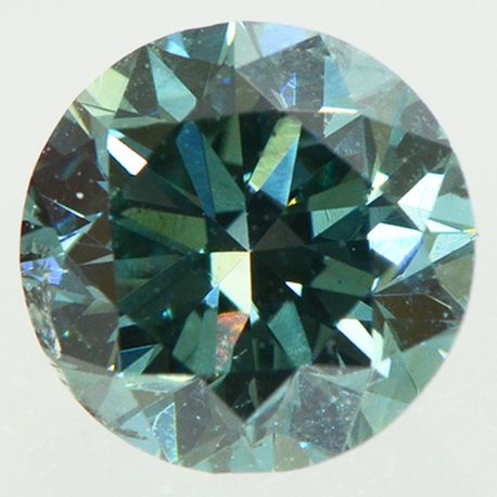 Round Cut Diamond Fancy Green Loose VS2 0.92 Carat