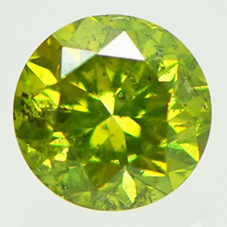 Round Shape Diamond Fancy Green Color SI2 0.73 Carat Certified