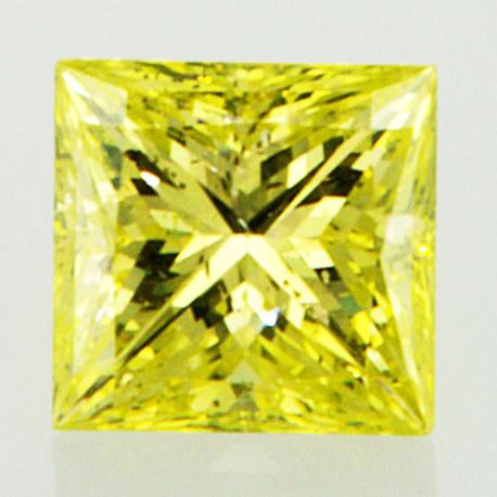 Princess Diamond Yellow Color 1 Carat VS2 Certified