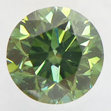 Fancy Green Round Cut Diamond 0.90 Carat SI1 IGI Certificate
