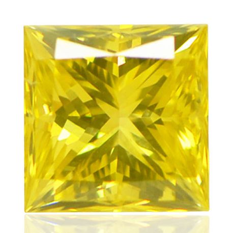 Princess Cut Diamond Fancy Yellow Color Loose 1.00 Carat SI2 IGI Certified