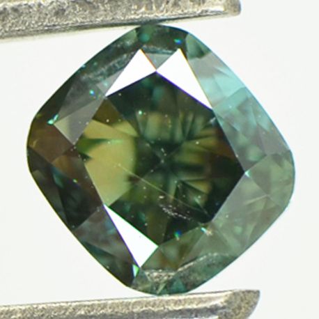 Cushion Diamond Fancy Green Color 1.02 Carat VS1