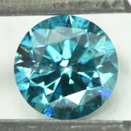 Loose Fancy Blue Round Diamond 0.75 Carat SI1