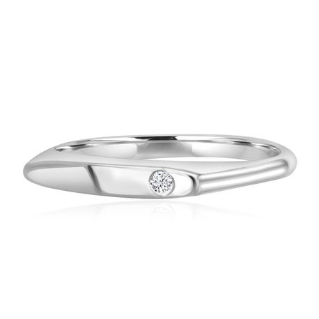 Dainty & Tiny Diamond Pinky Stacking Ring