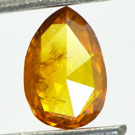 Pear Shape Diamond Fancy Orange 0.63 Carat SI2