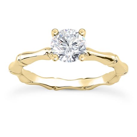 Round Diamond Solitaire Ring D SI1 Solid 14K Yellow Gold 0.95 Carat