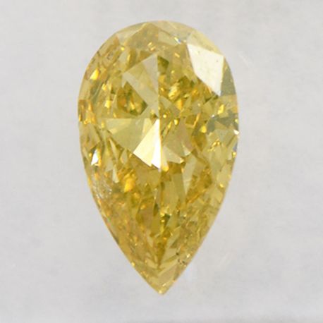 Pear Diamond Natural Fancy Brown Yellow 0.38 Carat SI1 IGI Certificate