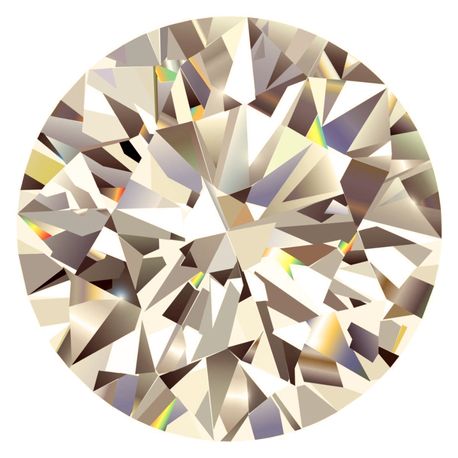 Loose Fancy Champagne Color Diamond 1/2 Carat VS2 Round Brilliant Shape Enhanced Natural 4.90 MM For Jewelry
