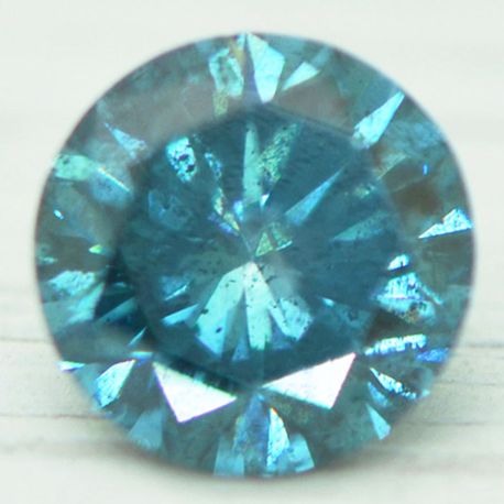 Round Shape Diamond Fancy Blue Color Loose Real SI2 Enhanced Polished 0.68 Carat