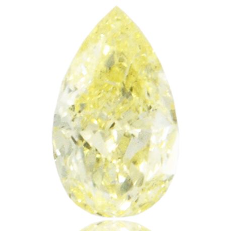 Pear Shape Diamond 0.30 Carat Natural Fancy Yellow VS1 IGI Certified