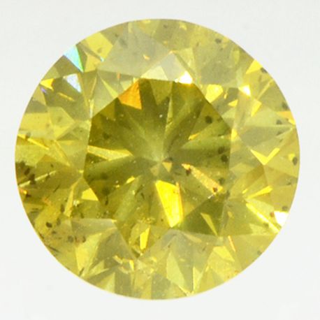 Round Cut Diamond Fancy Yellow Color 2.00 Carat SI1