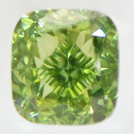Cushion Cut Diamond Fancy Green 0.46 Carat VVS2 IGI Certificate