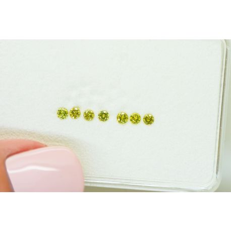 Diamond Lot Round Shape Yellow Color Loose 0.31 TCW VS2 2.35 MM