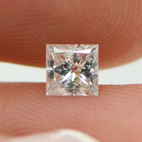 Princess Shaped Diamond Loose 0.32 Carat D/SI1
