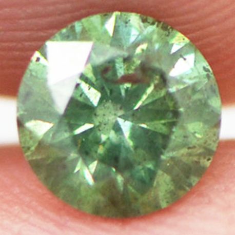 Loose Round Shaped Diamond Fancy Green I1 0.70 Carat