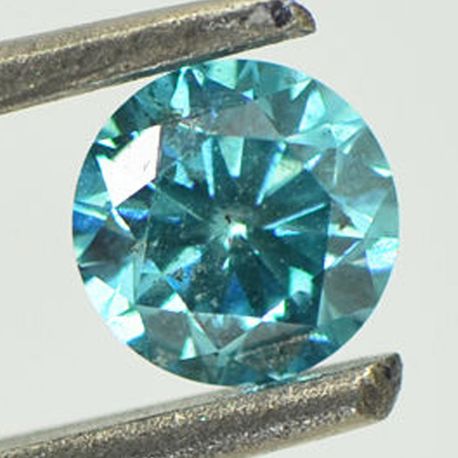 Fancy Blue Round Diamond 0.45 Carat SI1